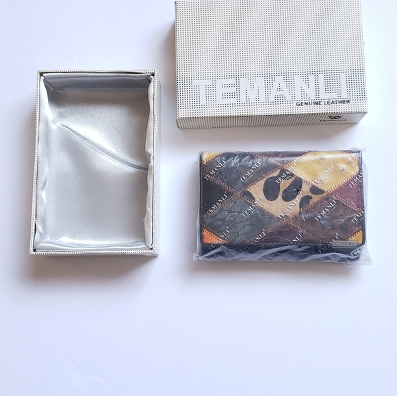 NWT Multicolored Patchwork Leather Wallet Animal Print Wallet - Picture 16 of 16